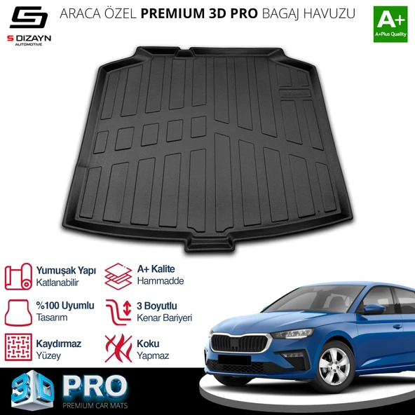 S-Dizayn Skoda Scala 3D Pro Bagaj Havuzu 2019 Üzeri A+ Kalite ürün görseli 1