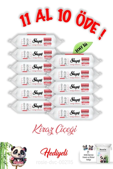 Sleepy 100' lü Kiraz Çiçeği 11 Al 10 Öde ve Rosie Pamuk ürün görseli 1