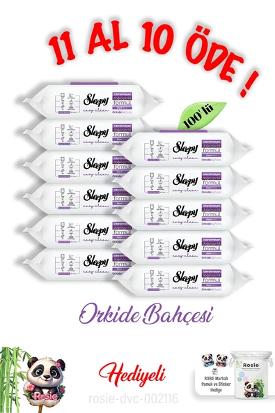 11 Al 10 Öde Sleepy 100' lü Orkide Bahçesi ve Rosie Pamuk ürün görseli 1
