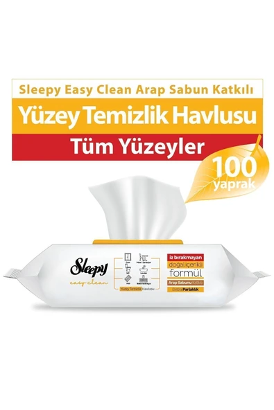 Sleepy Arap Sabunu Yüzey Temizlik Havlusu 100' lü X 3 ürün görseli 1