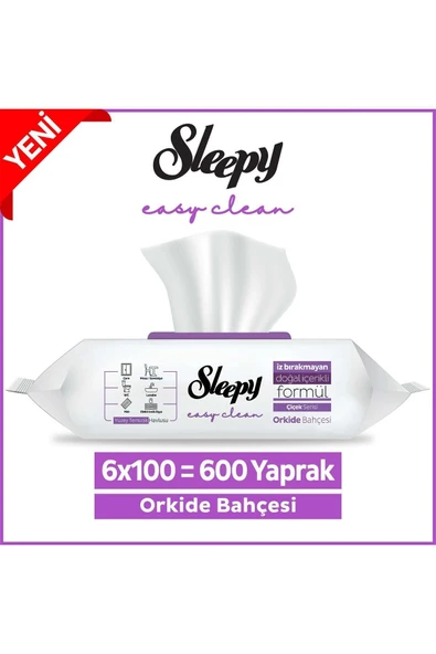 Sleepy Orkide Bahçesi Yüzey Temizlik Havlusu X 6 100' lü ürün görseli 1