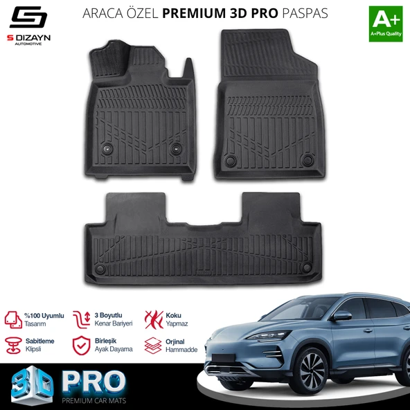S-Dizayn BYD Seal U 3D Pro Havuzlu Paspas 2024 Üzeri A+ Kalite ürün görseli 1