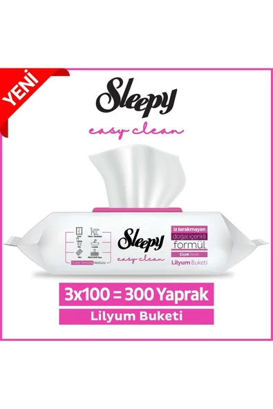 Sleepy Lilyum Buketi Yüzey Temizlik Havlusu 3 X 100' lü ürün görseli 1