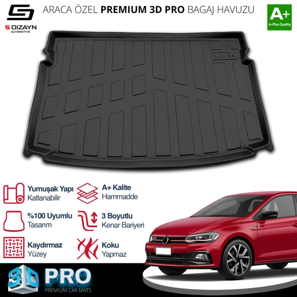 S-Dizayn VW Polo 3D Pro Bagaj Havuzu 2021 Üzeri A+ Kalite ürün görseli 1