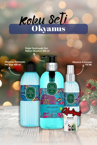 400ml ve 150ml Okyanus Kolonya, Sıvı Sabun 500ml ve Rosie Pamuk ürün görseli 1
