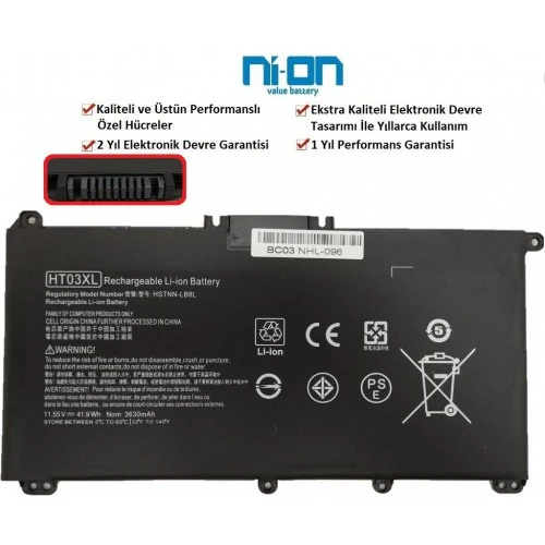 Nion Hp 15S-FQ5004NT 6G0B7EA Notebook Batarya - Pil ürün görseli 1