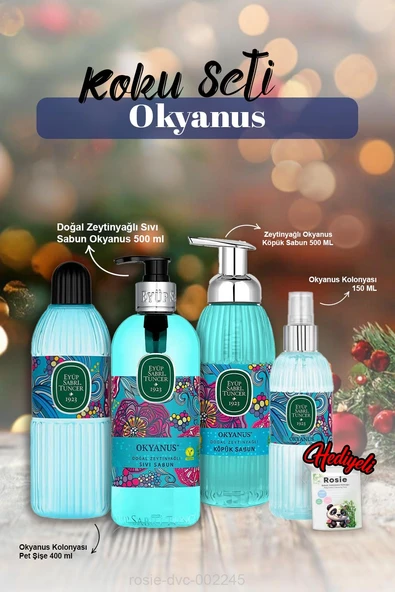 Okyanus Kolonya 150ml ve 400ml, Köpük ve Sıvı Sabun 500ml ve Rosie Pamuk ürün görseli 1