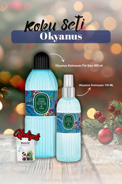 Okyanus Kolonya 150ml ve Pet şişe 400ml ve Rosie Pamuk ürün görseli 1