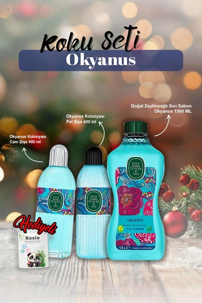 Sıvı Sabun 1500ml, 2'li Okyanus Kolonya 400ml ve Rosie Pamuk ürün görseli 1