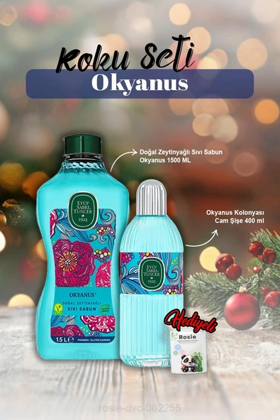Okyanus Kolonya 400ml, Sıvı Sabun 1500ml ve Rosie Pamuk ürün görseli 1