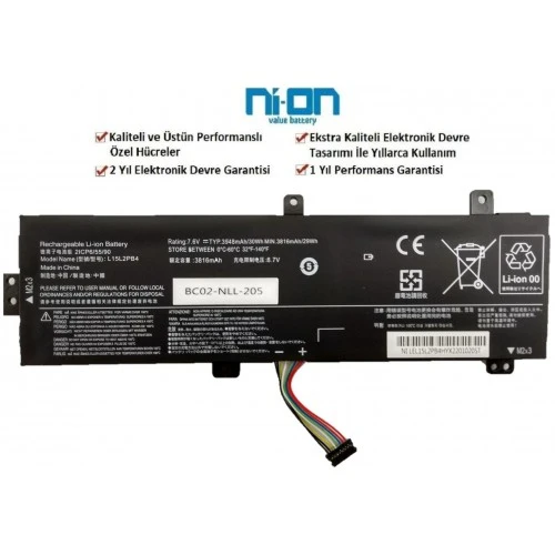 Nion Lenovo L15C2PB7 L15M2PB5 Notebook Batarya - Pil ürün görseli 1