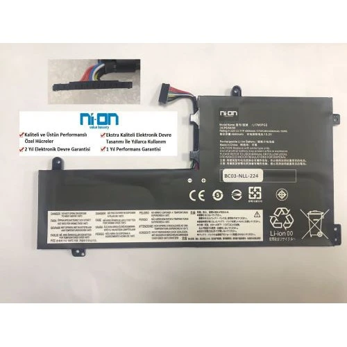 Nion Lenovo L17C3PG2 5B10T30217 Notebook Batarya - Pil ürün görseli 1