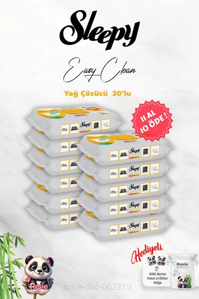 11 AL 10 ÖDE Sleepy Yağ Çözücü 30'lu ve Rosie Hediye ürün görseli 1