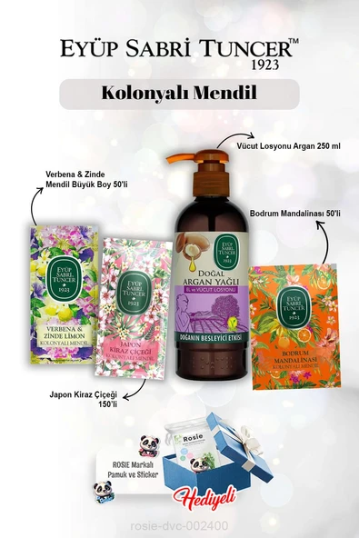 Eyüp Sabri Tuncer Verbena & Zinde Limon Kolonyalı Mendil Büyük Boy 50'li ürün görseli 1