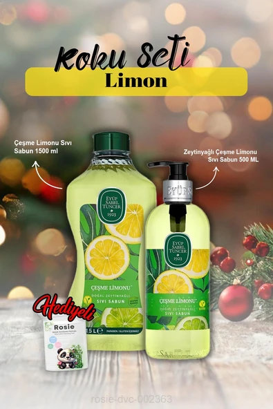 Sıvı Sabun 500 ml ve 1500 ml Çeşme Limonu ve Rosie Hediye ürün görseli 1