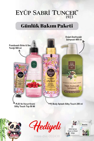 Frambuazlı Tonik,Vücut Spreyi Splash Silky Touch ve Kremi, Zeytinyağlı Şampuan ve Rosie ürün görseli 1