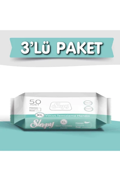 Sleepy 3'Lü Vücut Temizleme 50 Adet 150 Yaprak ürün görseli 1