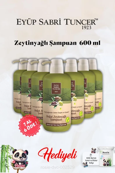 Şampuan Zeytinyağlı Eyüp Sabri 7 AL 6 ÖDE ve Rosie Hediye ürün görseli 1