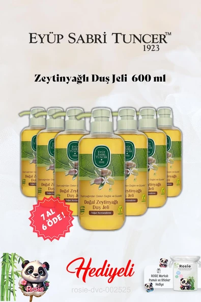 Zeytinyağlı Duş Jeli 7 AL 6 ÖDE Eyüp Sabri Tuncer ve Rosie Hediye ürün görseli 1
