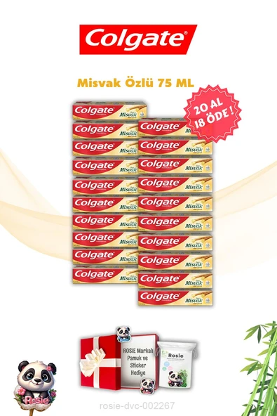 Colgate 20 AL 18 ÖDE Misvak Özlü Diş Macunu ve Rosie ürün görseli 1