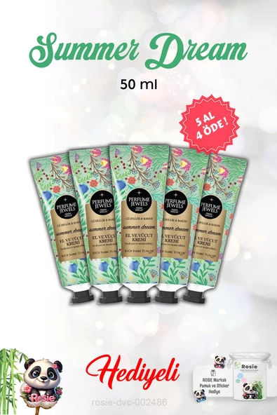 5 AL 4 ÖDE Summer Dream El Ve Vücut Kremi 50 Ml ve Rosie ürün görseli 1