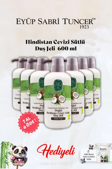 Hindistan Cevizi Sütlü Duş Jeli Eyüp Sabri Tuncer 7 AL 6 ÖDE ve Rosie Hediye ürün görseli 1