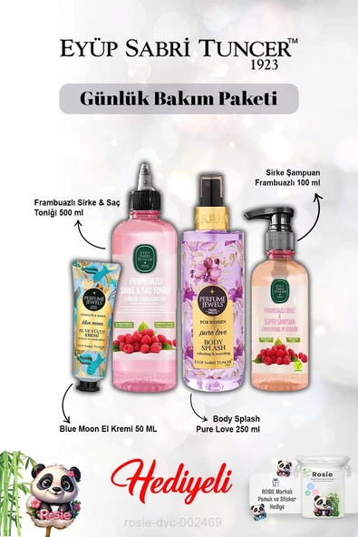 Pure Love Vücut Spreyi, Frambuaz Tonik ve Şampuan, Krem Blue Moon ve Rosie ürün görseli 1