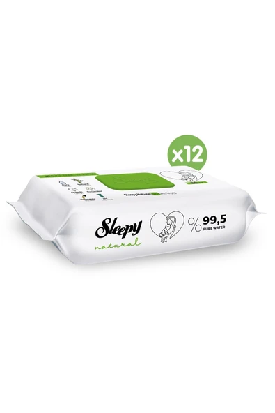 Sleepy Natural Islak Bebek Havlusu 12x60 (720 Yaprak) ürün görseli 1