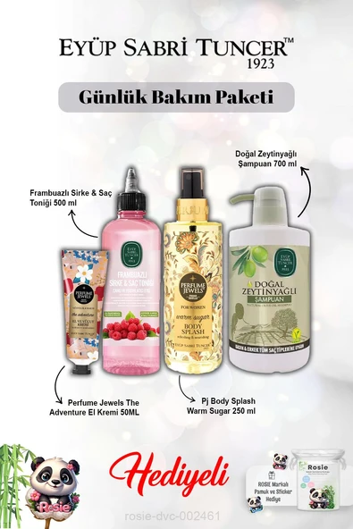 Warm Sugar Vücut Spreyi, Zeytinyağlı Şampuan, The Adventure Dream Krem, Frambuaz Tonik ve Rosie ürün görseli 1
