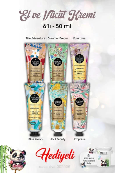 El Kremi 6'lı 50 ml Blue Moon, The Adventure, Pure Love, Summer Dream, Empress, Soul Beauty ve Rosie ürün görseli 1