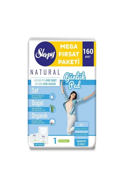Sleepy Natural Günlük Ped Normal 2X80 Adet - Resim 2