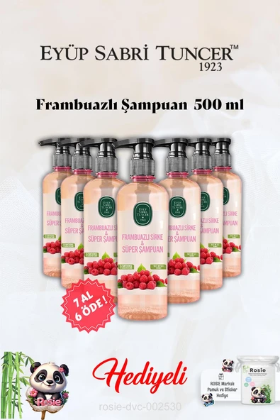 Frambuazlı 500 ml Şampuan 7 AL 6 ÖDE Eyüp Sabri Tuncer ve Rosie Hediye ürün görseli 1