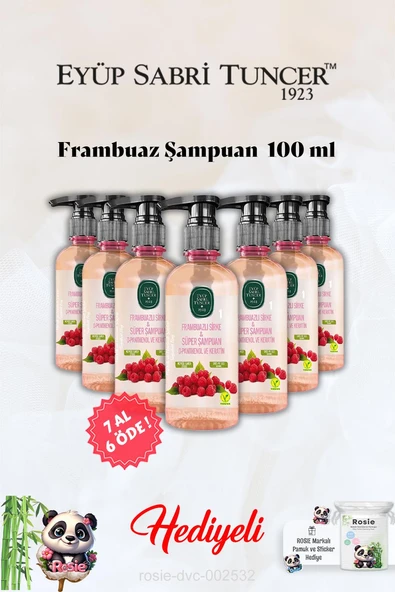Şampuan Frambuazlı 100 ml 7 AL 6 ÖDE Eyüp Sabri Tuncer ve Rosie Hediye ürün görseli 1
