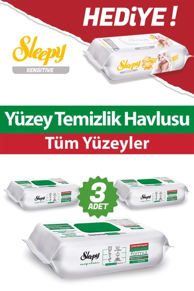 Sleepy Beyaz Sabun Katkılı Easy Clean 3X100 ve Sensitive 90'lı Hediye ürün görseli 1