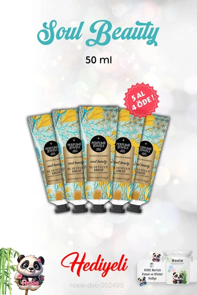 5 AL 4 ÖDE Soul Beauty El Ve Vücut Kremi 50 Ml ve Rosie ürün görseli 1
