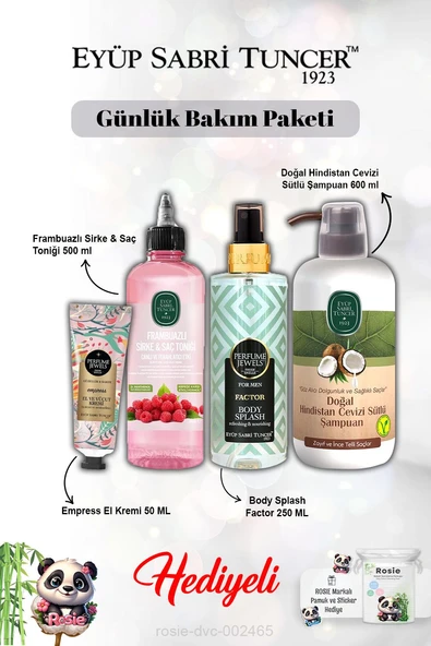 Frambuaz Tonik, Krem The Empress, Hindistan Cevizli Şampuan, Vücut Spreyi Splash Factor ve Rosie ürün görseli 1
