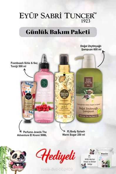 The Adventure Dream Krem,Vücut Spreyi Warm Sugar, Zeytinyağlı Şampuan, Frambuaz Tonik ve Rosie ürün görseli 1