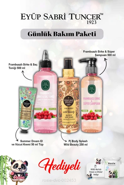 Vücut Spreyi Wild Beauty, Summer Dream Krem, Frambuaz Tonik ve Şampuan ve Rosie ürün görseli 1