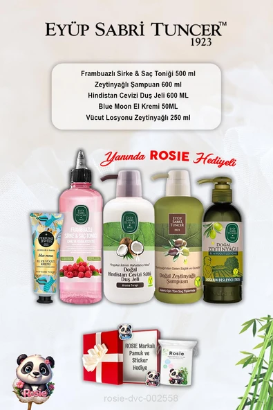 Zeytinyağlı Losyon ve Şampuan, Frambuaz Tonik, Blue Moon Krem, Hindistan Cevizi Duş Jeli ve Rosie ürün görseli 1