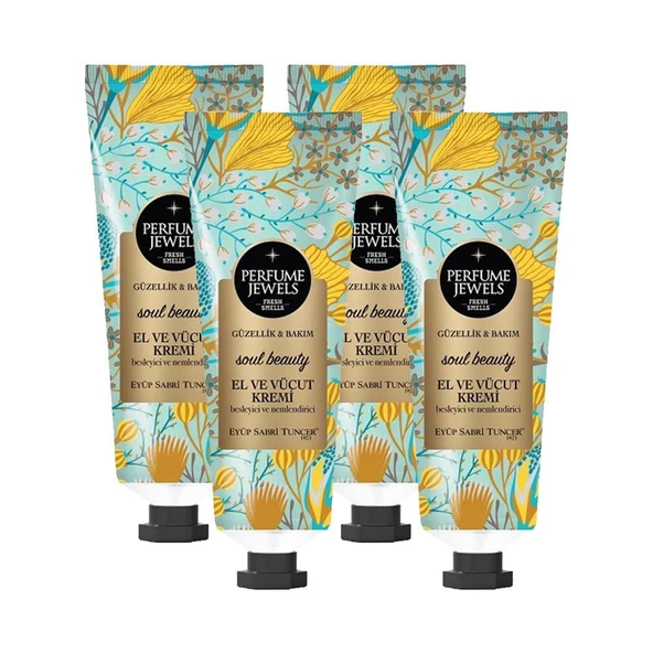 Eyüp Sabri Tuncer Perfume Jewels Soul Beauty El ve Vücut Kremi 50 ml x 4 ürün görseli 1
