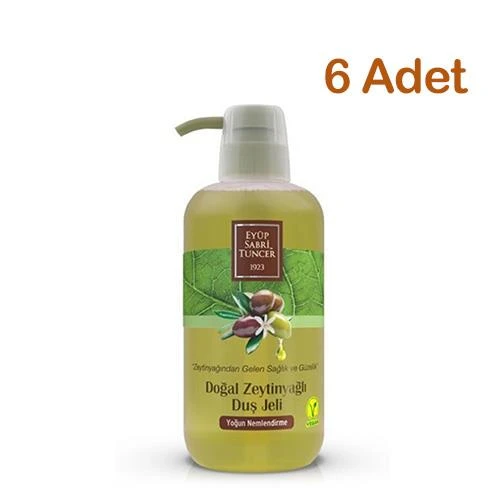 Eyüp Sabri Tuncer Doğal Zeytinyağlı Duş Jeli 600 ml X 6 Adet ürün görseli 1