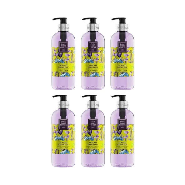 Eyüp Sabri Tuncer Alaçatı Lavantası Doğal Zeytinyağlı Sıvı Sabun 500 ml X 6 Adet ürün görseli 1
