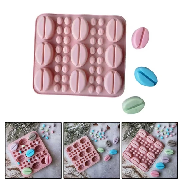 Silikon Kek Kalıp Sugarcraft Kahve Çekirdekleri Kalıbı Şeker Hamuru Çikolata Kalıbı ürün görseli 1