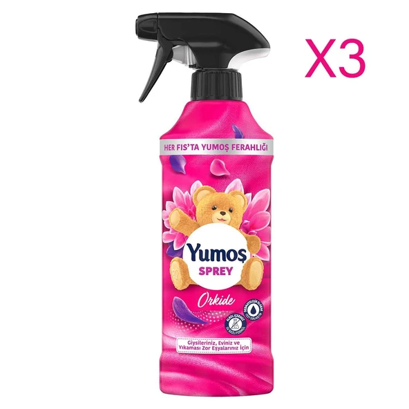 Yumoş Sprey Yıkaması Zor Eşyalar Için Orkide 450 ml x 3 ürün görseli 1