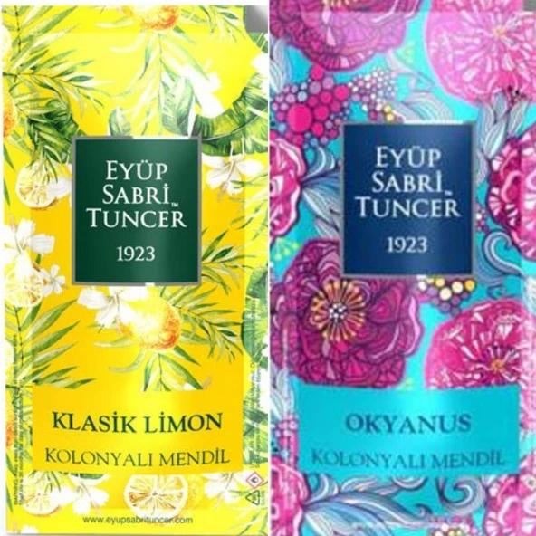 Eyüp Sabri Tuncer Kolonyalı Mendil Klasik Limon ve Okyanus 300 Adet ürün görseli 1
