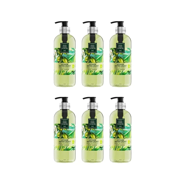 Eyüp Sabri Tuncer Ayvalık Zeytin Çiçeği Doğal Zeytinyağlı Sıvı Sabun 500 ml - 6 Adet ürün görseli 1