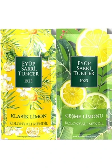 Eyüp Sabri Tuncer Kolonyalı Mendil Klasik Limon ve Çeşme Limonu 150'li ürün görseli 1