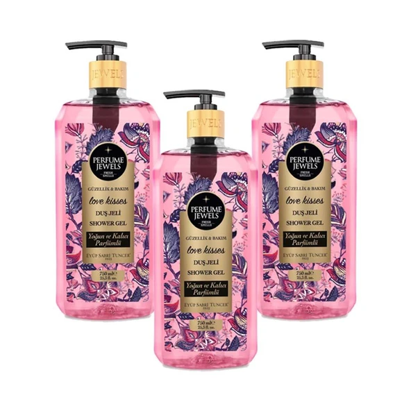 Eyüp Sabri Tuncer Love Kisses Duş Jeli 750 ml x 3 ürün görseli 1