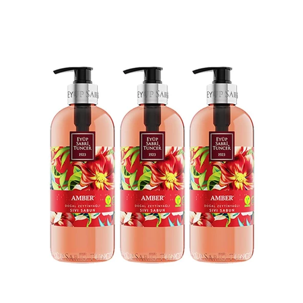 Eyüp Sabri Tuncer Amber Sıvı Sabun 500 ml x 3 Adet ürün görseli 1