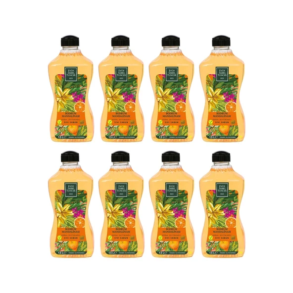 EST Bodrum Mandalinası Doğal Zeytinyağlı Sıvı Sabun 1.5LT x 8 ürün görseli 1